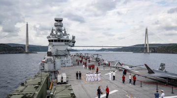 TCG Anadolu, İstanbul Boğazı’ndaki geçit törenine doğru yola çıktı